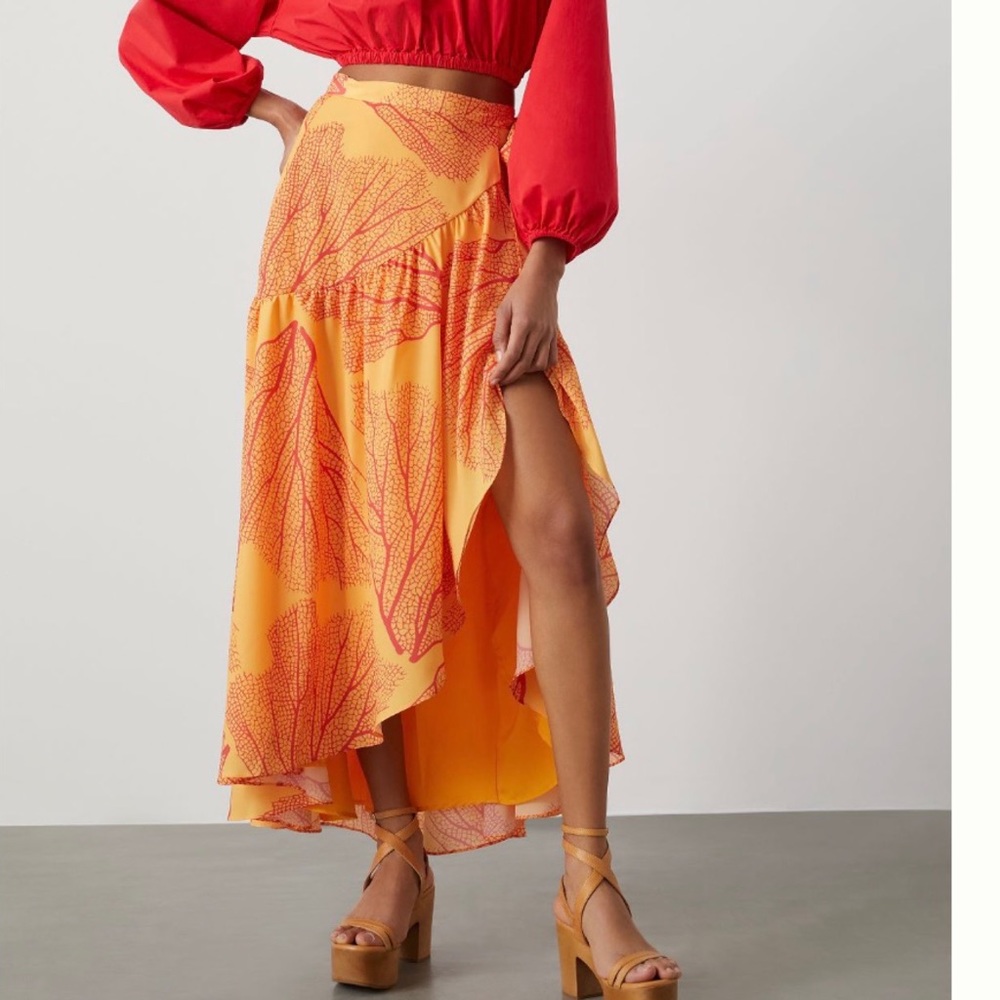 NWT Anthropologie Hutch Printed Wrap Maxi Skirt - Picture 6 of 15
